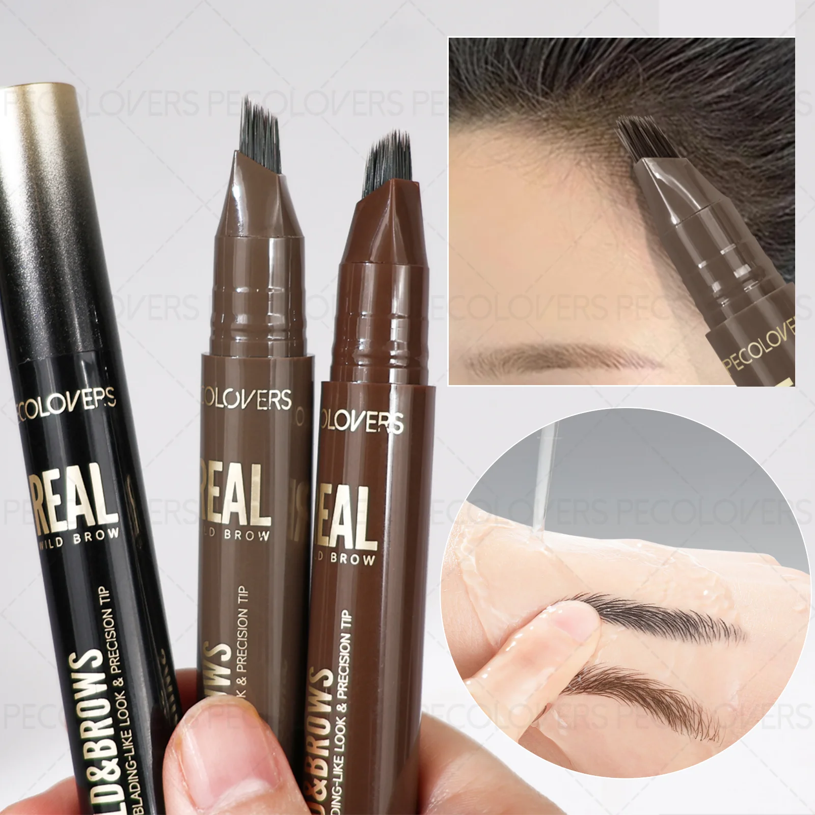 1PC Waterproof, Natural Wild Eyebrows, Hairline Complementary Color, Quick Application, Eyebrow Pencil, Christmas/Halloween Gift Zpaxo