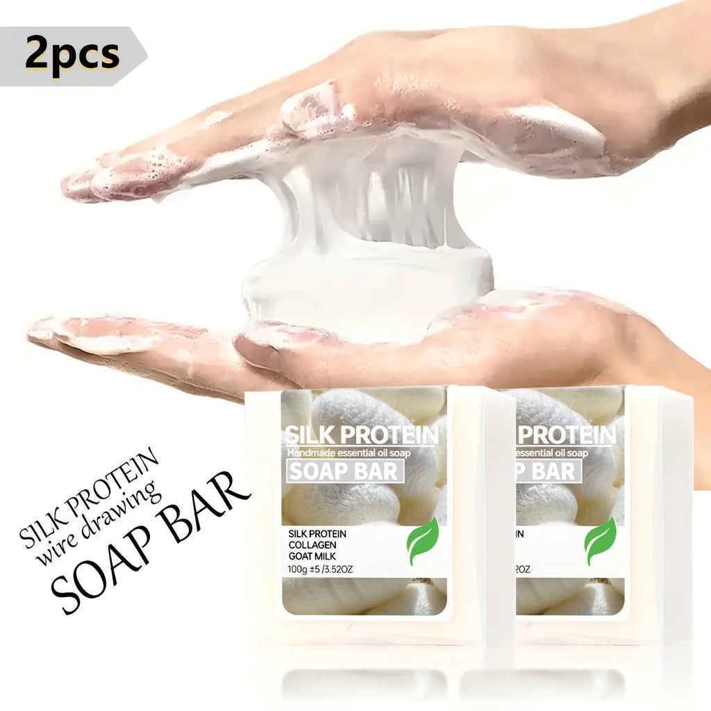 Silk Protein Goat Milk Collagen Moisturizing Soap Bar – 2 Pack Moisturizing Soap Bar Zpaxo Default Title