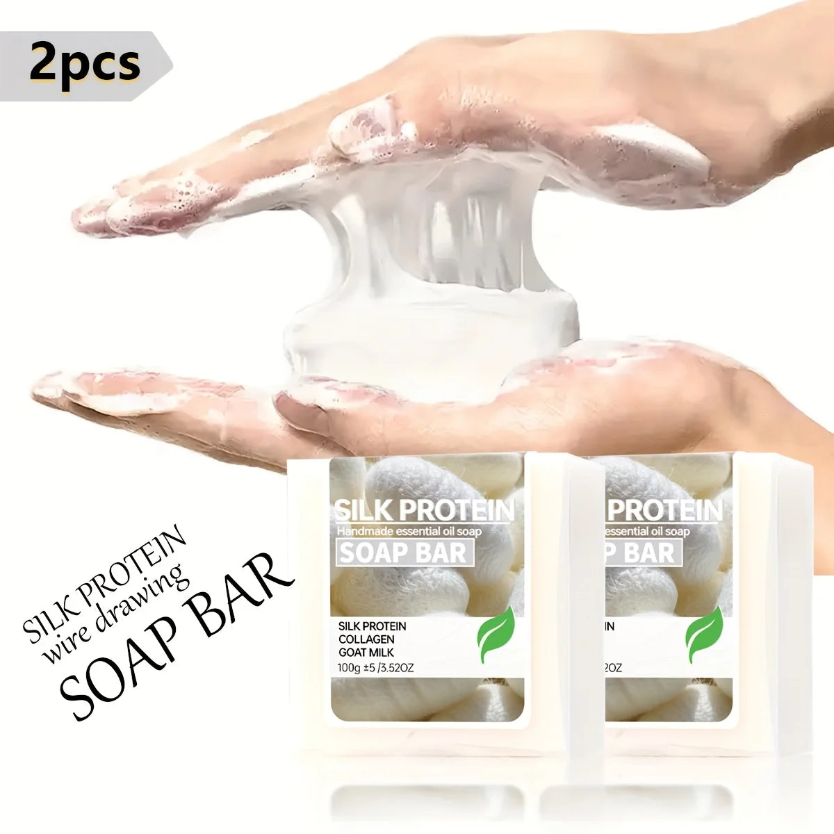 Silk Protein Goat Milk Collagen Moisturizing Soap Bar – 2 Pack Moisturizing Soap Bar Zpaxo Default Title
