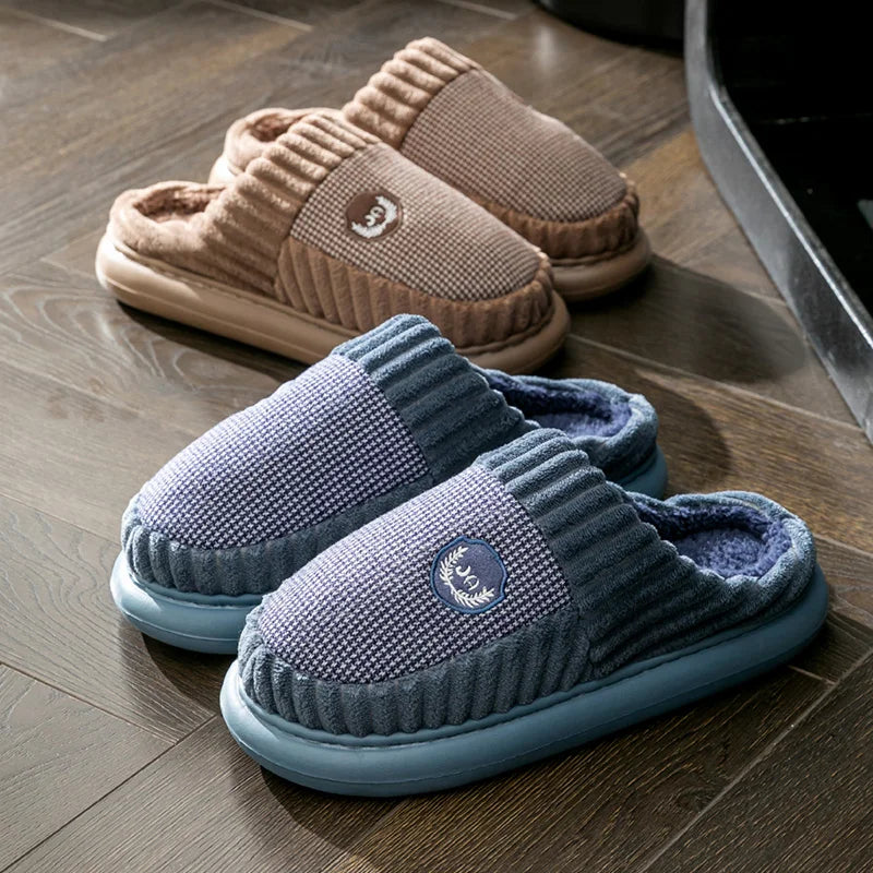 Men's Slippers Indoor Autumn Winter EVA Thick Sole Lightweight