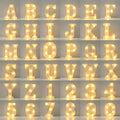 Led Letters Lights 26 Alphabet Light Up Number 0-9 Holiday Accessory Zpaxo yellow A