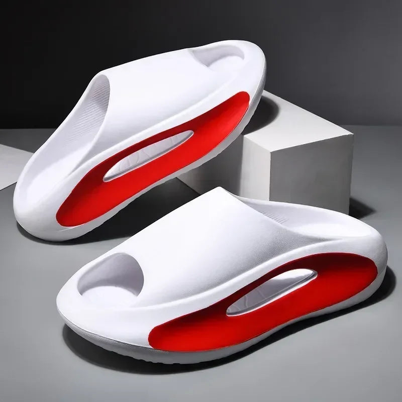 Slippers Men Women Eva Soft Bottom Thick Comfortable Shock-absorbing Zpaxo E2306 White 36-37
