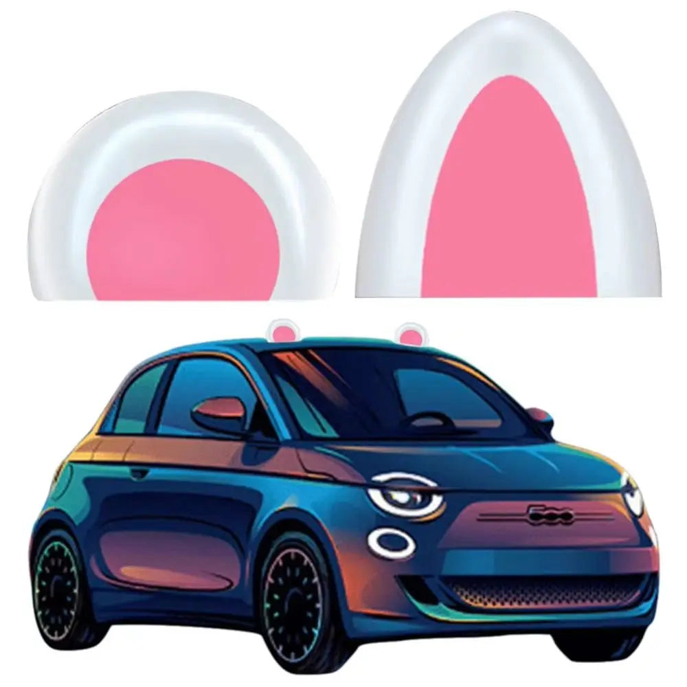 Cartoon Solar Cat Ears Bear Paste Decorative Car Roof Decoration Zpaxo