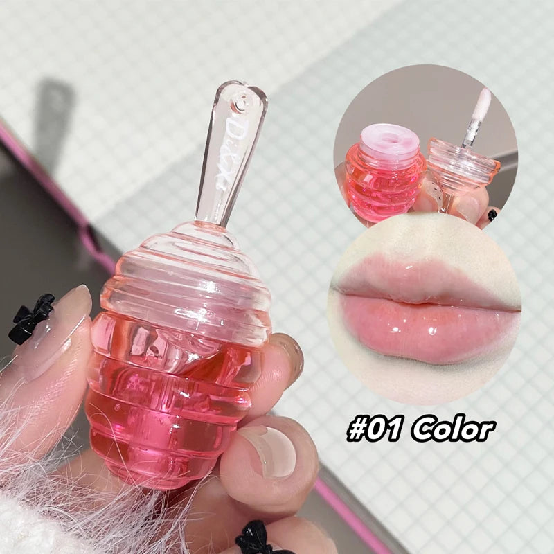 Small Honeypot Lip Oil Moisturizing and Fading Lip Pattern Water Lip Balm Dudu Lips Zpaxo