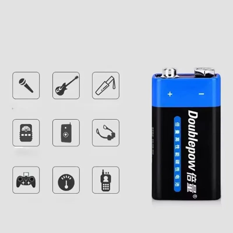 Brand New Original 1-10PCS 9V 6F22 Disposable Battery 9V6F22 Square Cell Multimeter Alarm Microphone Carbon 9Volt Dry Batteries Zpaxo