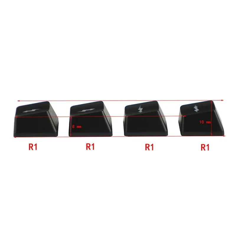 2025 Cute Emo Keycap WASD Arrow Broadside Lighting Key Cap Mechanical Zpaxo