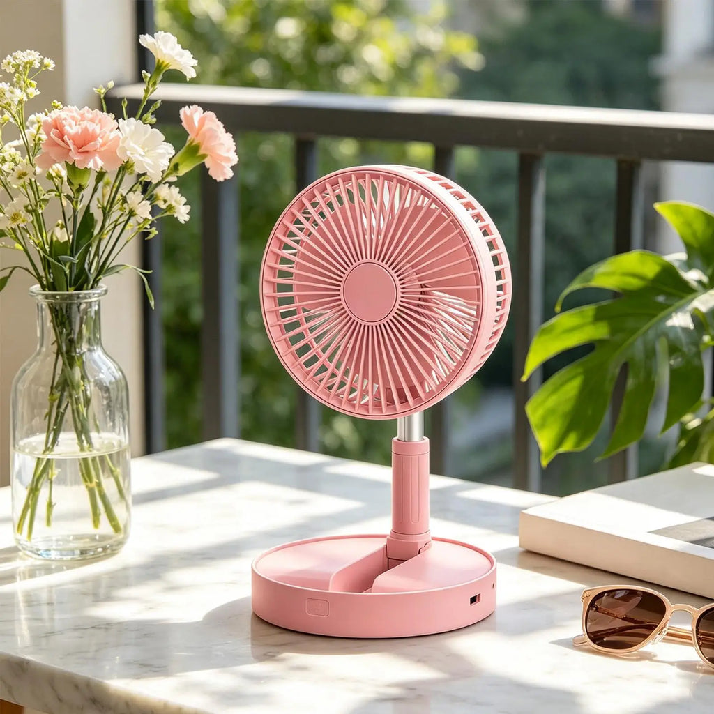 Portable Fan For Room 185-Degree Tilt Oscillating Blower Silent Foldable Rechargeable Standing Fan For Home Outdoor Camping Zpaxo