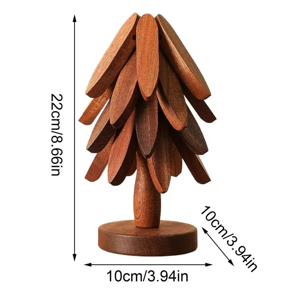 Wood Trivet Tree Shape Heat Resistant Coasters Kitchen Table Zpaxo A other