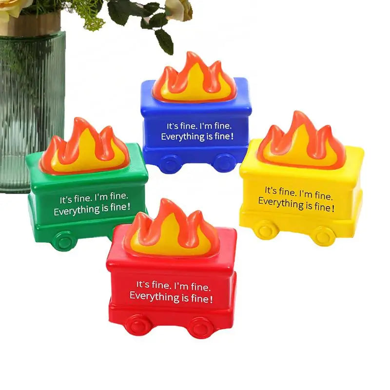 Dumpster Fire Fidget Toy Dumpster Fire Desk Accessories Portable Humorous Toy For Coworker Teacher Employee Adults Kids Zpaxo United States
