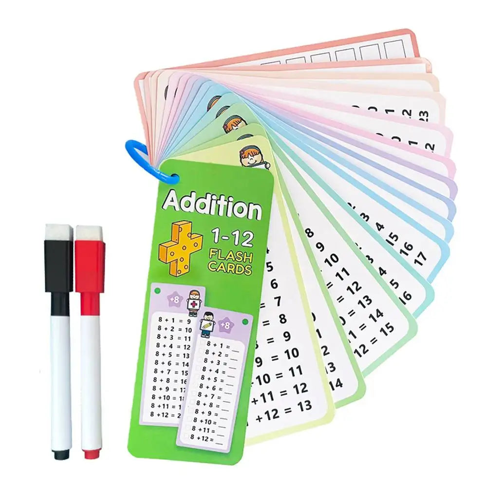 Math Addition Subtraction Multiplication Division Erasable Reusable