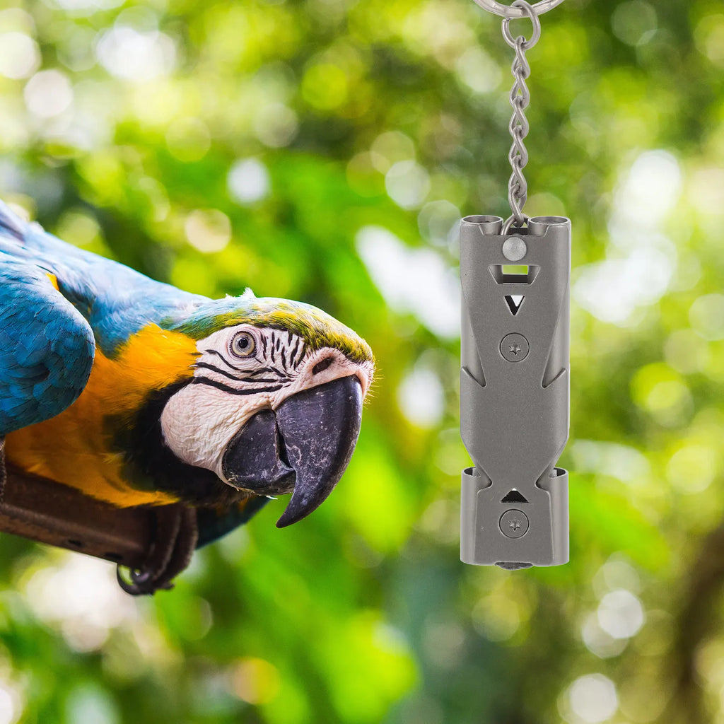 Professional Bird Whistle Stainless Steel Training Parakeet Parrot