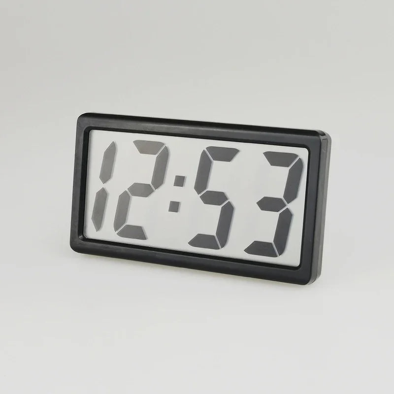 Mini Battery Powered Digital Desk Clock Time Date 12-hour Display Table Clock Wall-mounted LCD Clock With AG10 Battery Zpaxo black