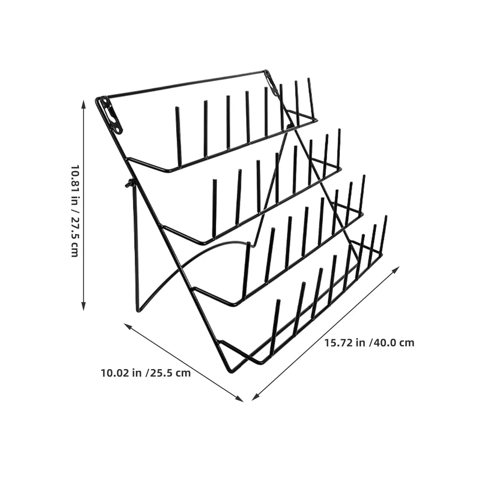 2Pcs Heavy Duty Wall Mounted Iron Display Rack for Glassware Bottles Ornaments Large Capacity Modern Stylish Space Saving