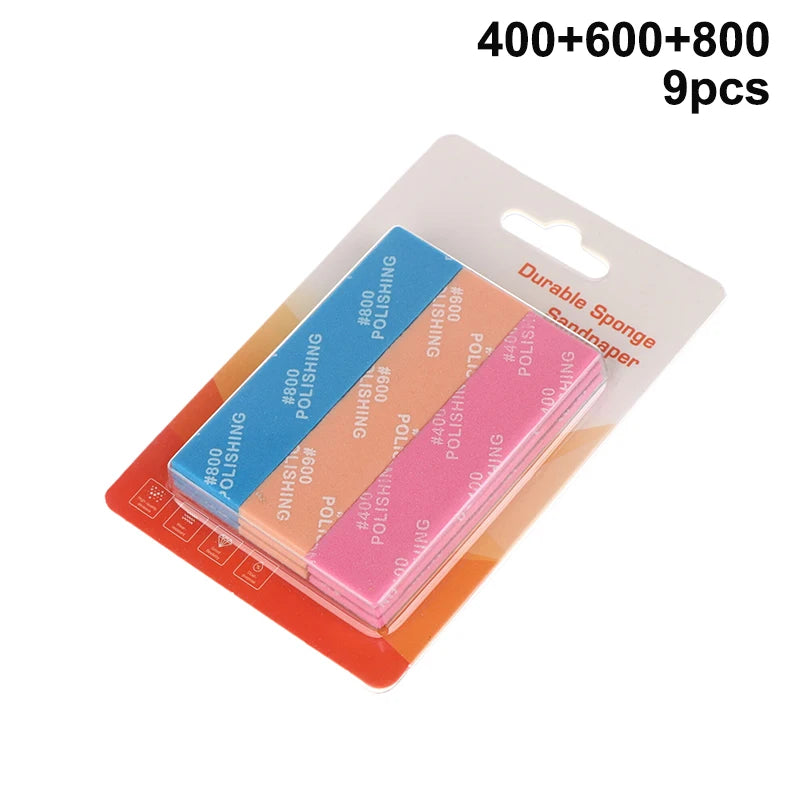 ▶9Pcs For Assembling Model Build Tools Hobby DIY MS-E400~1200 Semi-rigid Sanding Sticks Plastic Model Polishing Rod Zpaxo 400 600 800 9pcs