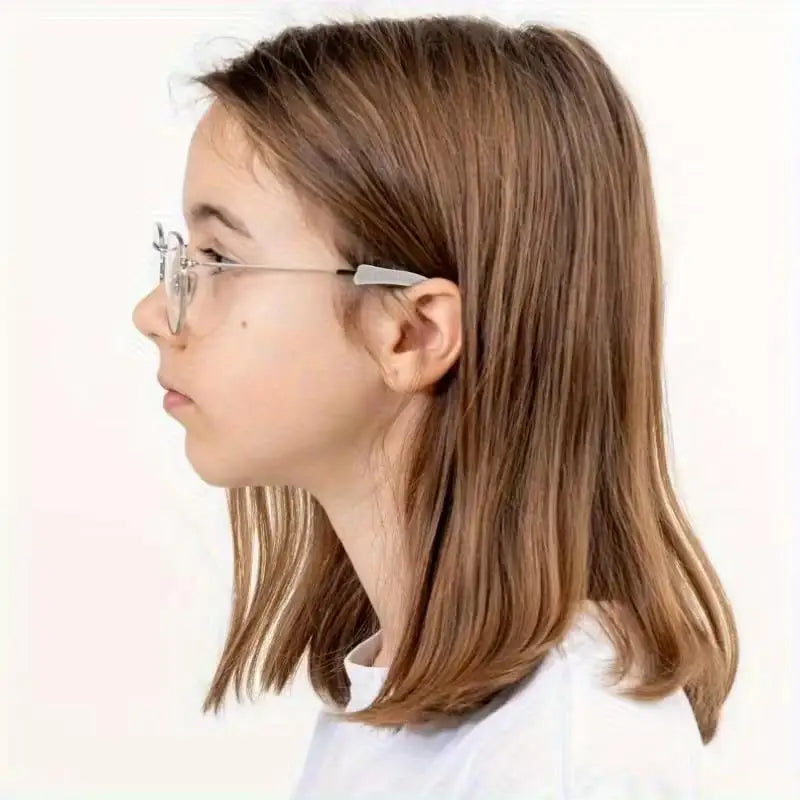 2pcs Soft Glasses Ear Pads – Plaid Non-Slip Cushion Sleeves, 4 Colors, Comfort & Secure Fit Zpaxo