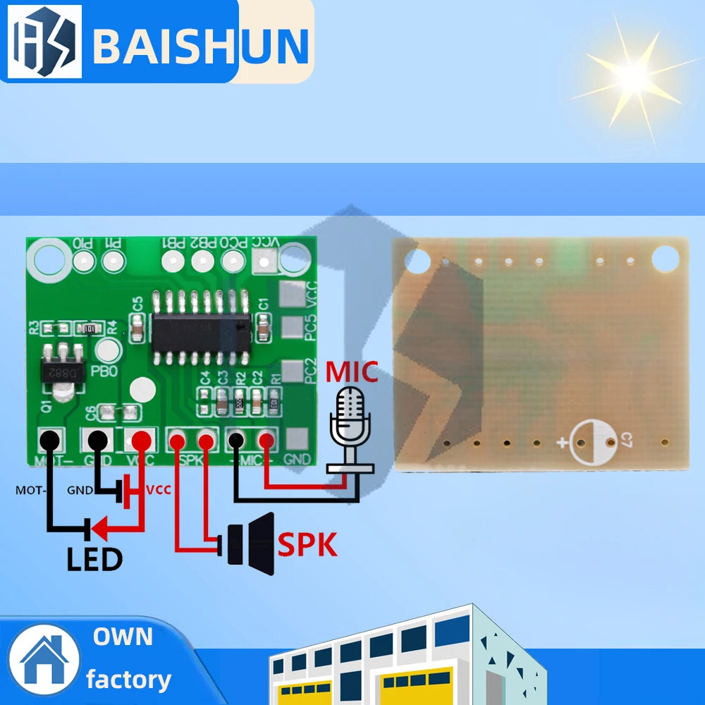 DIY Toy Sound Module 3V-5V Recording Voice Changing Intelligent Zpaxo