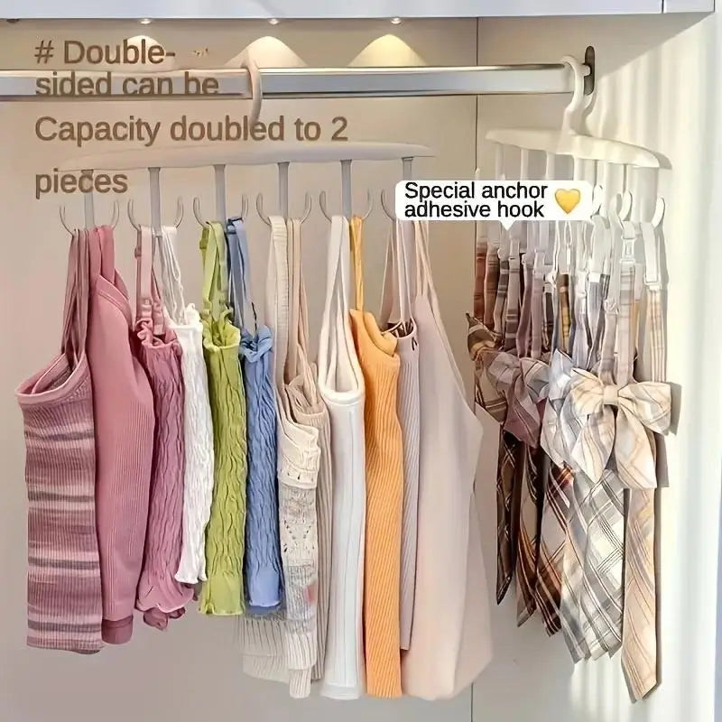 12-Hook Rotating Hanger – Space-Saving Closet Organizer for Ties, Belts, Underwear, Skirts | Portable Home & Dorm Storage Zpaxo