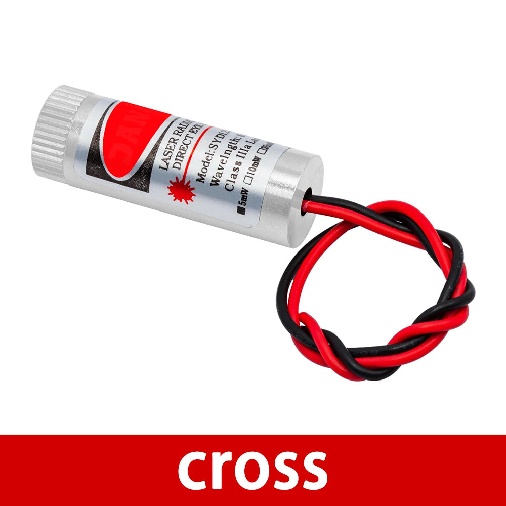 Adjustable-focus Red Laser Module 5mW 650nm Cross Line Dot Patterns Zpaxo Cross