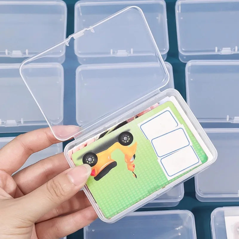 10 Transparent Plastic Boxes Playing Cards Container Storage Case