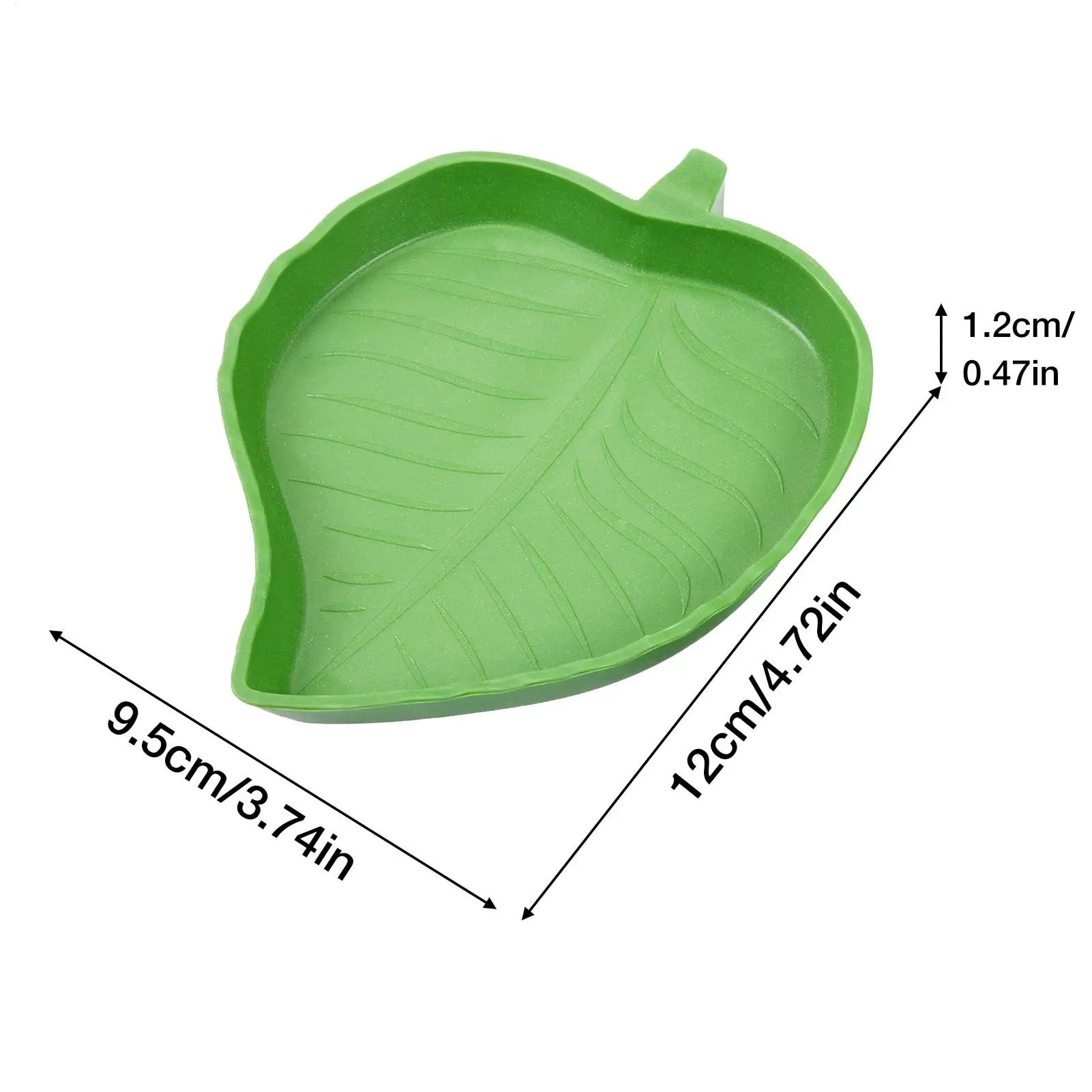 Leaf Reptile Water Dish Flat Hermit Crab Bowl for Drinking and Eating Water Plate for Turtle Lizards Hamsters Snakes Hermit Crab Zpaxo
