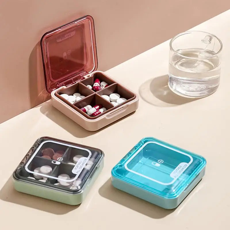 Travel Pill Box Portable Medicine Container Daily Storage Case Small