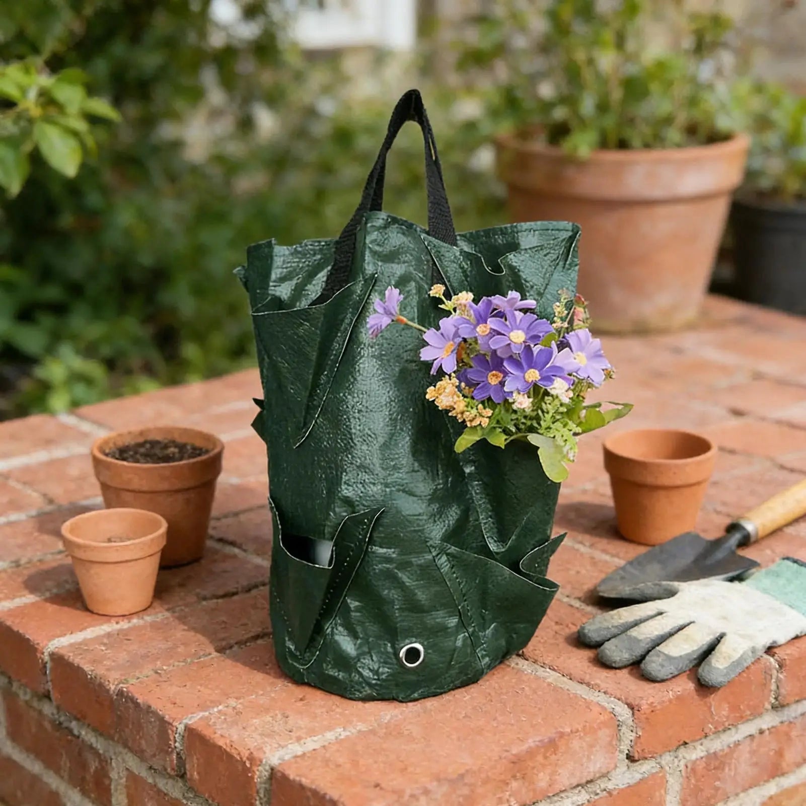 Strawberry Growing Containers 3 Vegetable Planting Bags Gallon Patio