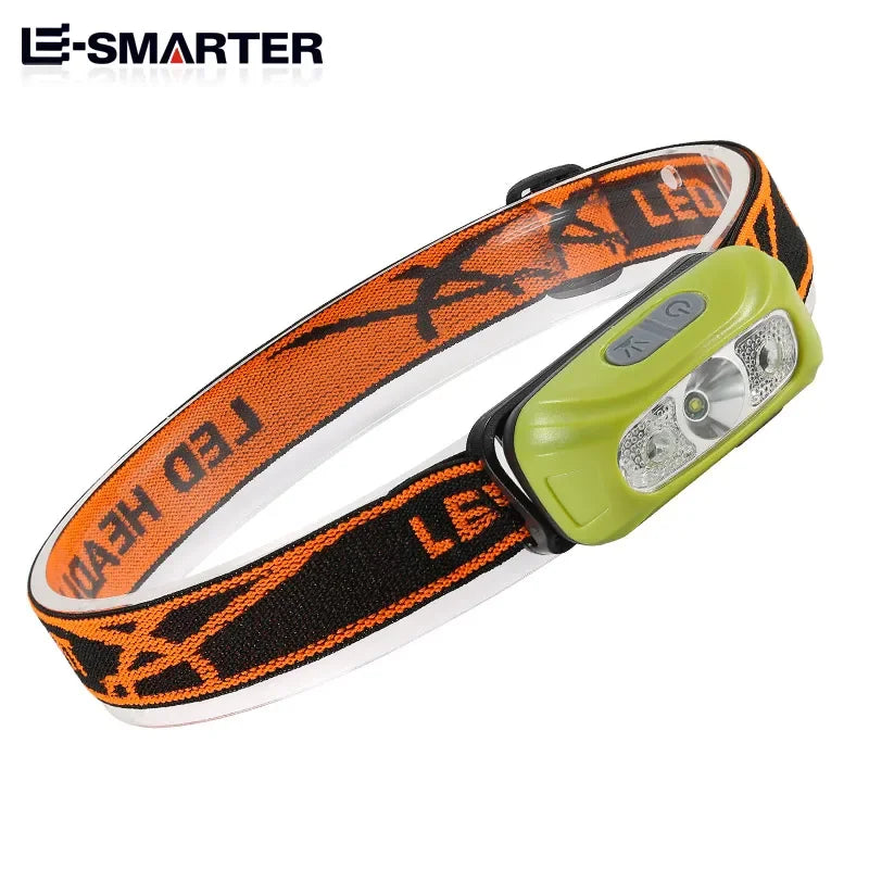 ESMARTER Mini LED Sensor Headlamp – USB Rechargeable & Waterproof