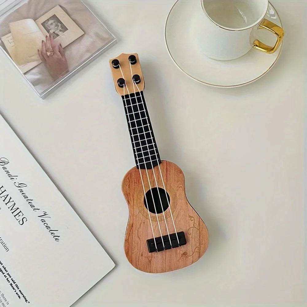 Mini Ukulele Guitar Toy Desk Ornament Musical Instrument Kids Zpaxo