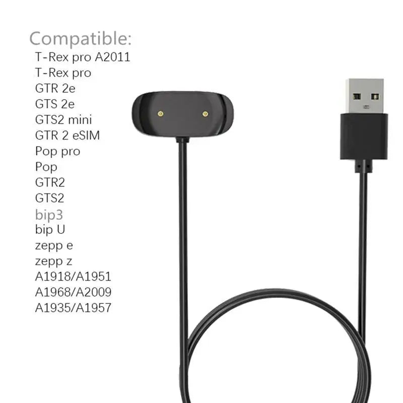652F Charging Cable Power Adapter Cord Fit for Amazfitbip3 Zpaxo