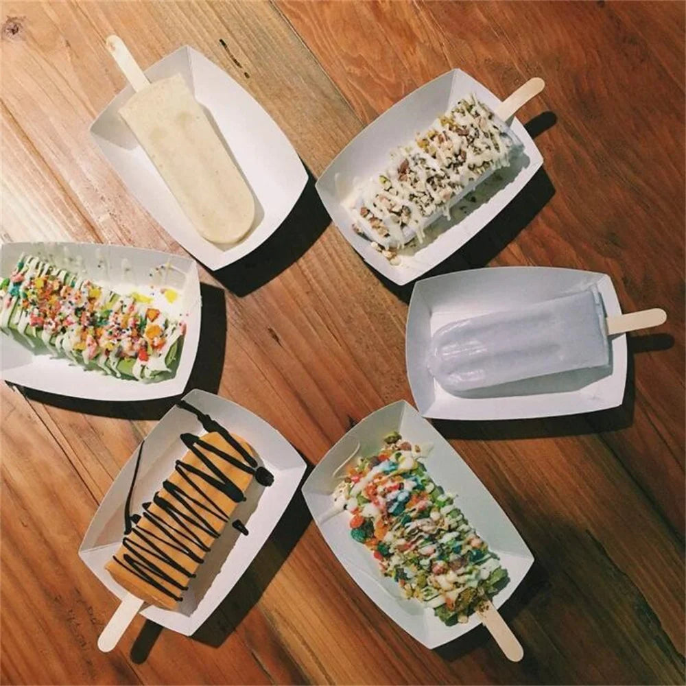 50 100 Wooden Resin Epoxy Stirring Stick Popsicle Ice Cream Handmade