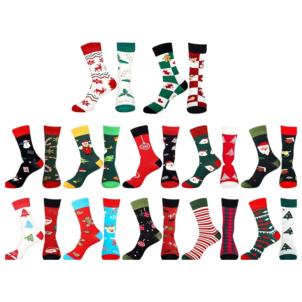 Christmas Sock Advent Calendar 2024 12 Pairs Fun Colorful Socks Xmas