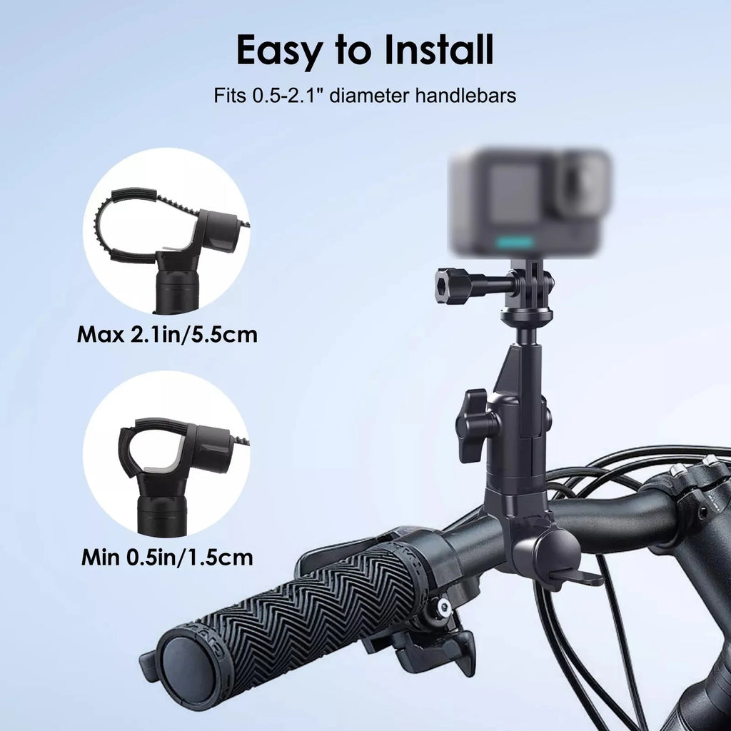 Motorcycle Bicycle Holder 360 Rotating Handlebar Mount Bracket
