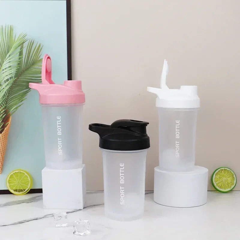 300ml Portable Outdoor Protein Powder Shaker Bottle Leak Proof Water Bottle for Gym Fitness Training Sport Mixing Cup with Scale Zpaxo