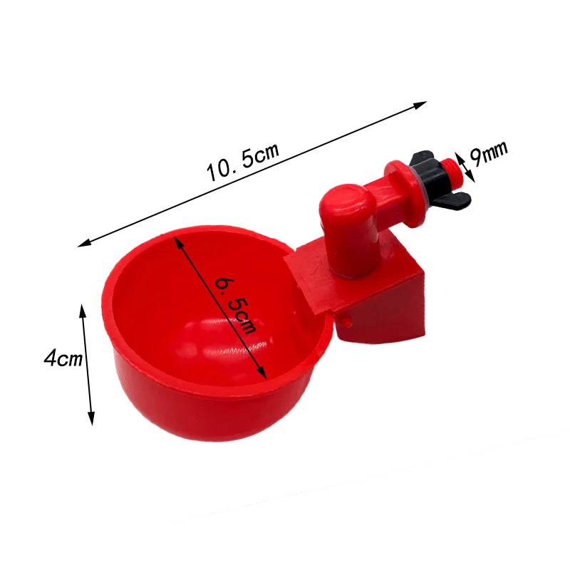 10sets Chicken Water Cup Automatic Drinker Poultry Thread Filling