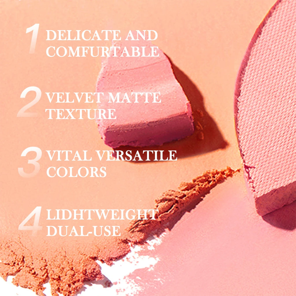 HISYI Single Blush Waterproof Whitening Matte Fine Flash Natural Nude Zpaxo