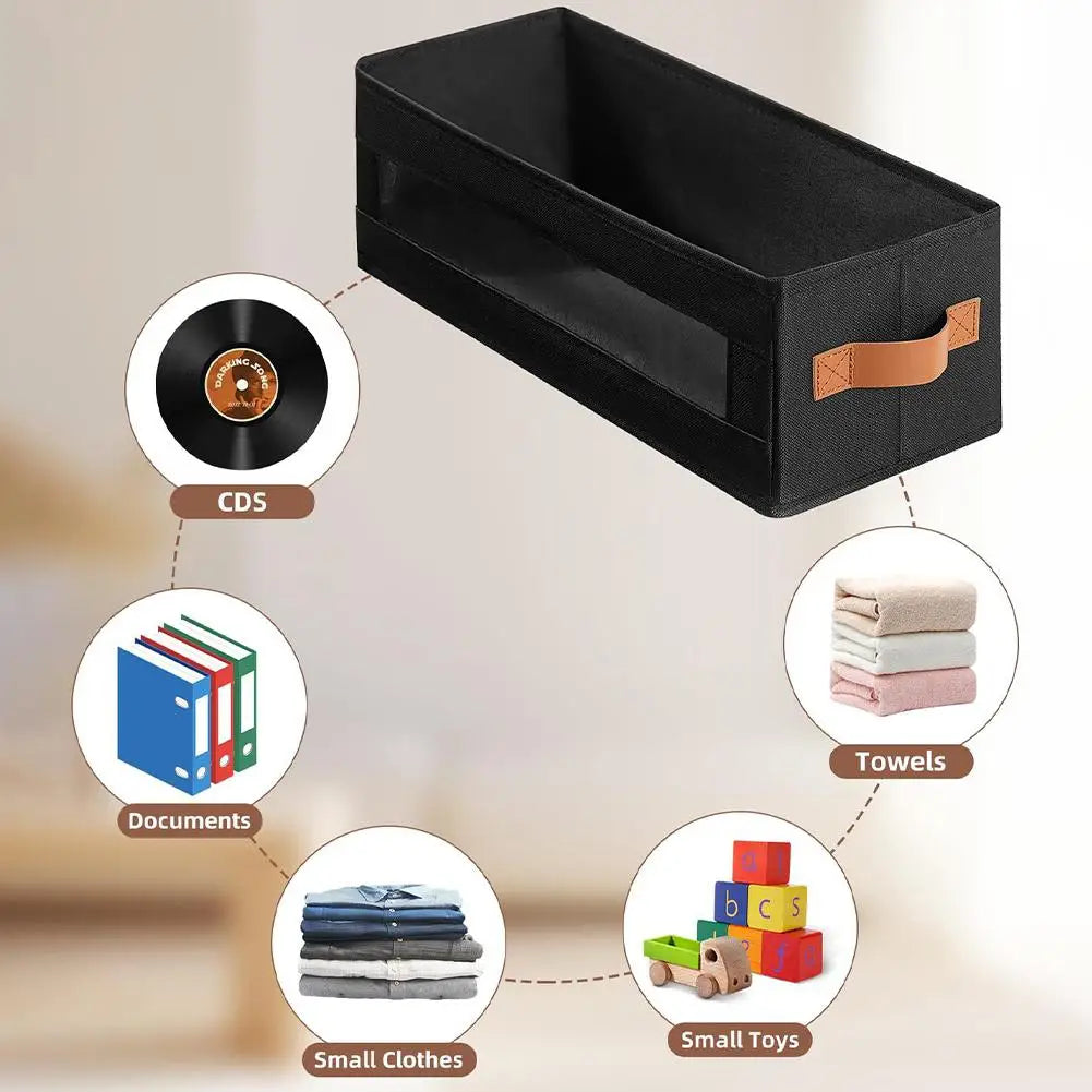 Large Capacity CD DVD Storage Box | Foldable Oxford Fabric Organizer CD DVD Storage Box Zpaxo