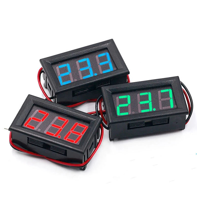 Digital Voltmeter 2-wire Mini DC 5V 120V Voltage Display Components
