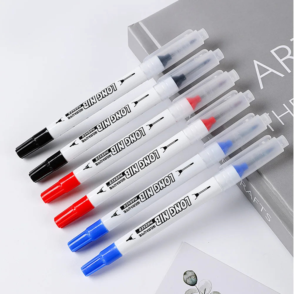 Double-tip Long Nib Head Markers Deep Drill Hole Scriber Woodworking