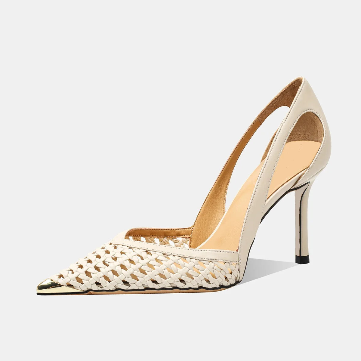 Women Heel Pumps Pointed Stiletto Heels Shoes Summer 2025 Luxury Zpaxo WHITE 37