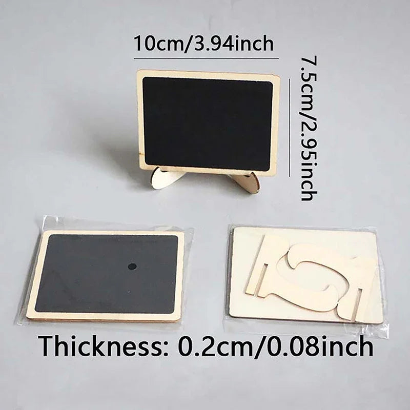 20PCS Mini Chalkboard Signs With Easel Wedding, Birthday Parties, Message Board Signs And Event Decor Wooden Place Cards Zpaxo 20PCS