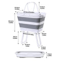 Laundry Hamper Large Foldable Elevated Organizer Clothes Basket