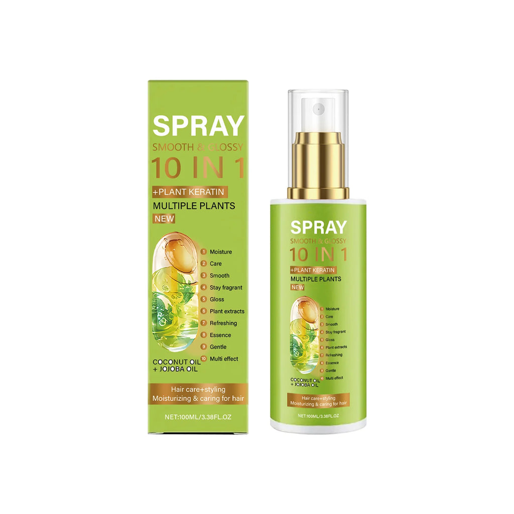 Natural Hair Care Spray Volumizing Smooth Shiny Moisturizing Anti-Frizz Hair Spray for Damaged Hair Easy Styling Conditioner Zpaxo 100ml