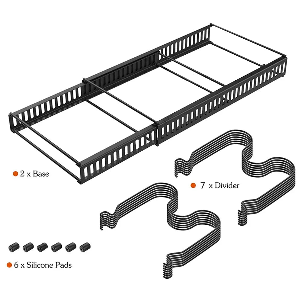 Adjustable Multi-Functional Cookware Storage Rack Kitchen Pan Pot Organizer Dish Bowl Drying Shelf Accessory Zpaxo 7-layer