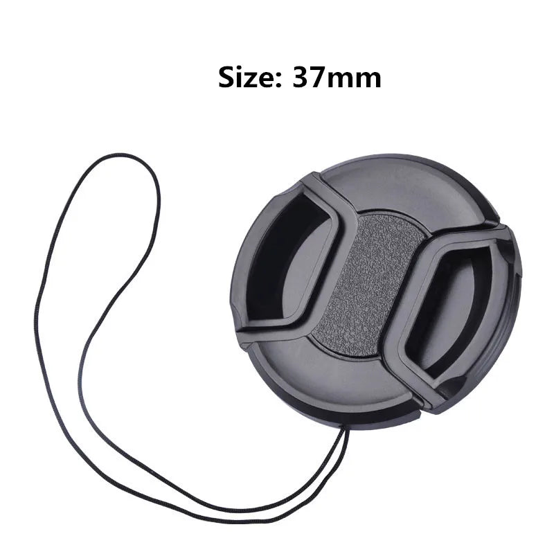 Camera Lens Cap DSLR Camera Front Lens Cap Cover For Canon Nikon Sony Olypums Fuji Lumix 37/43/46/49/52/55/58/62/67/72/77/82mm Zpaxo 1pcs 37mm