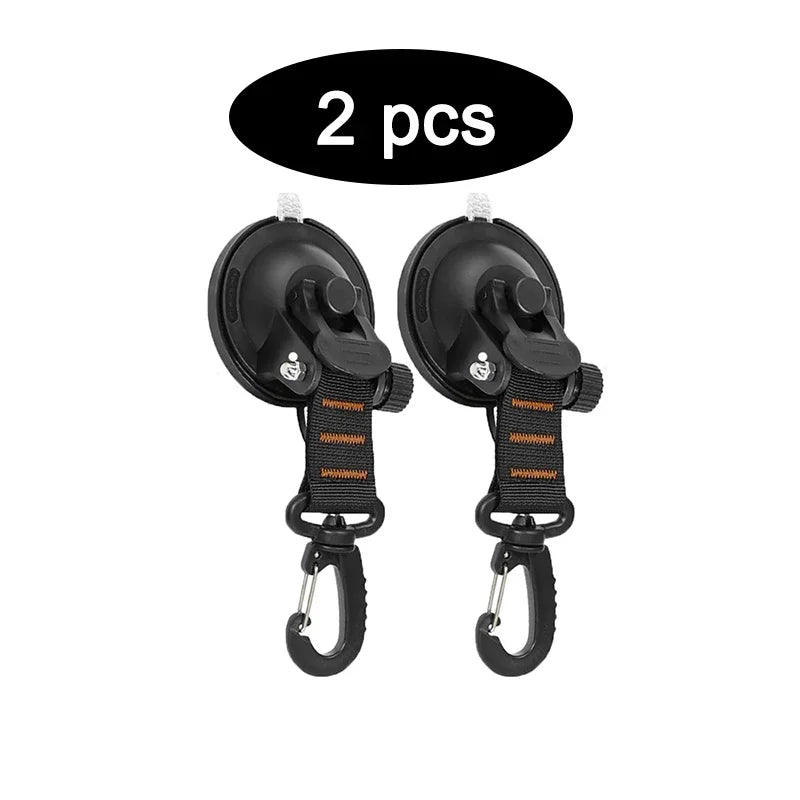 Suction Cup Hook Swivel Red 4 Pack Cups Window with Hooks Strong Car Awning Clips Camper Van Accessories Zpaxo 2PCS-orange