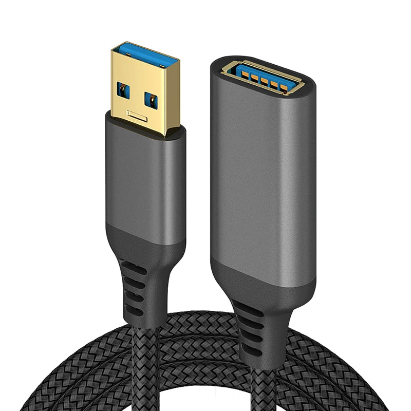 USB 3 0 Extension Cable 5Gbps Speed Cord Nylon Braided Extender Data