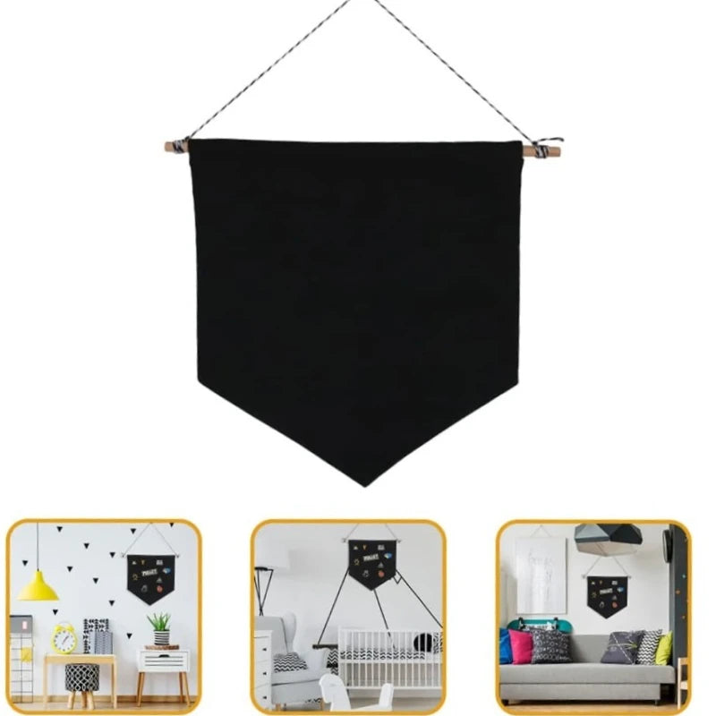 1 Brooch Pin Display Banner Nordic Minimalist Cotton Hanging Flag