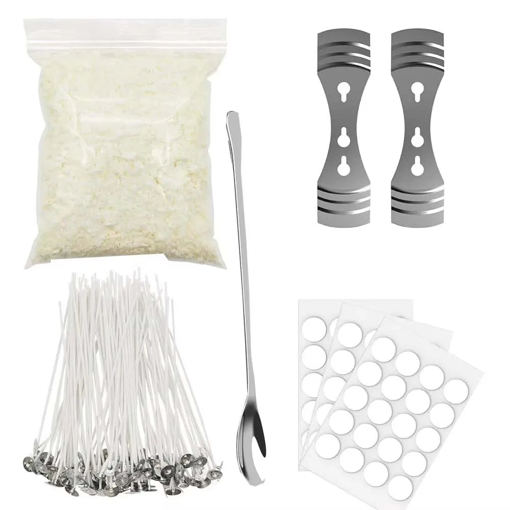 300g Soy Candle Making Kit – DIY Wax, Wicks & Stickers Candle Making Kit Zpaxo