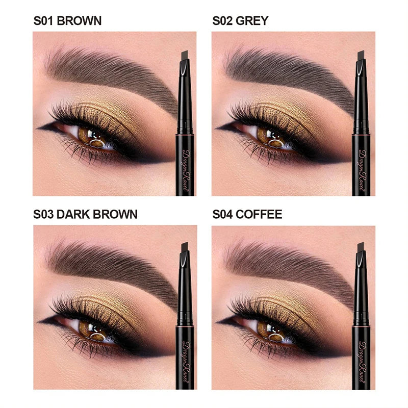Extremely Fine Double-headed Waterproof Eyebrow Pencil Lasting Matte Eyebrow Pen Makeup Brown Eye Brow Pencil for Beginner Zpaxo