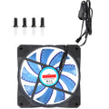 Chassis Fan Computer Cooler Accessory 3-Wire 15-Light Mute LED